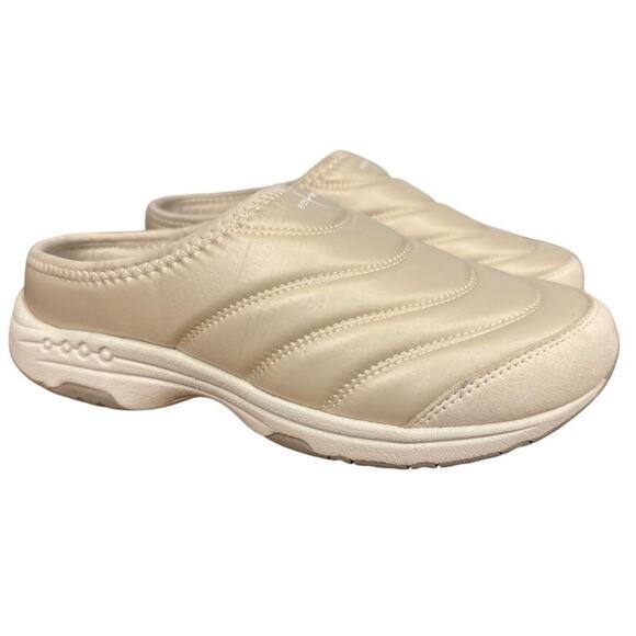 Easy Spirit Martha Stewart Tisha Quilted Ivory Slip On Comfort Mules Shoes 7WW - Picture 1 of 16
